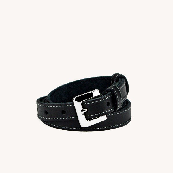 Cintura donna in vero cuoio colore nero - Veryposh
